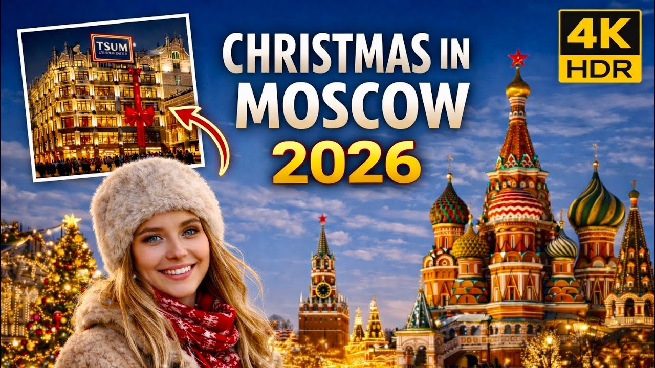 🎄MOSCOW CHRISTMAS 2026- MAHICAL WINTER WALK THROUGH SNOW & LIGHTS ❄️🎄✨