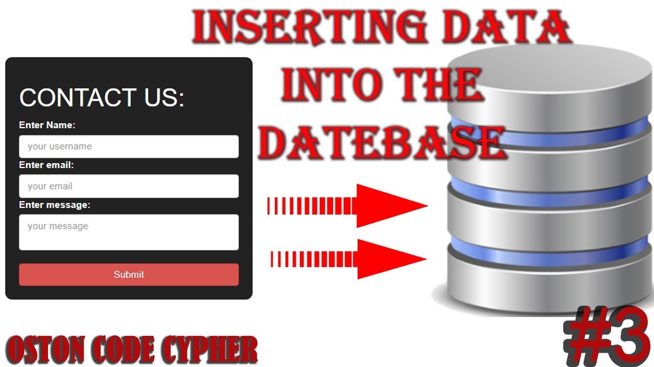 PHP TUTORIAL -  Inserting Data into the DATABASE #3