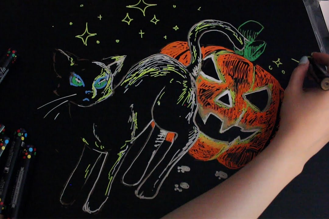 Drawing with Chalk Markers (ASMR chalk sounds and soft spoken/whispering)