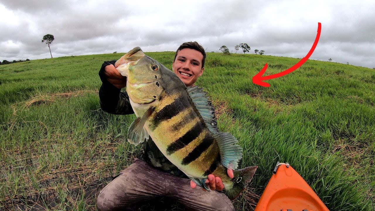 GRANDE, QUADRADO E MONSTRUOSO!!! PESCARIA RIO TI&Ecirc;TE CAIAQUE!!!