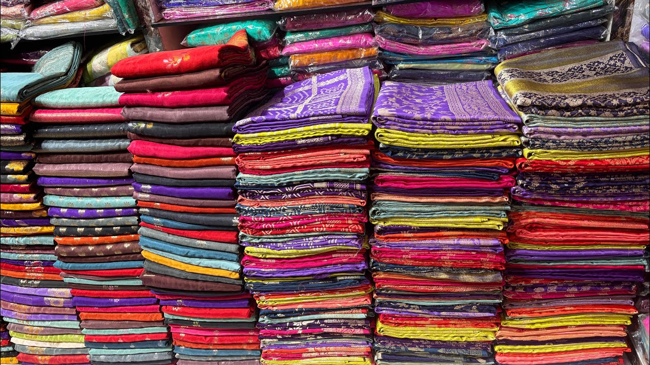 Tissue Embroidery Crape Dupion Silk Saree At Sale Price |Single Piece At Wholesale Price In Varanasi