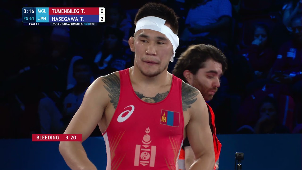 BRONZE FS - 61 kg: T. TUMENBILEG (MGL) v. T. HASEGAWA (JPN)