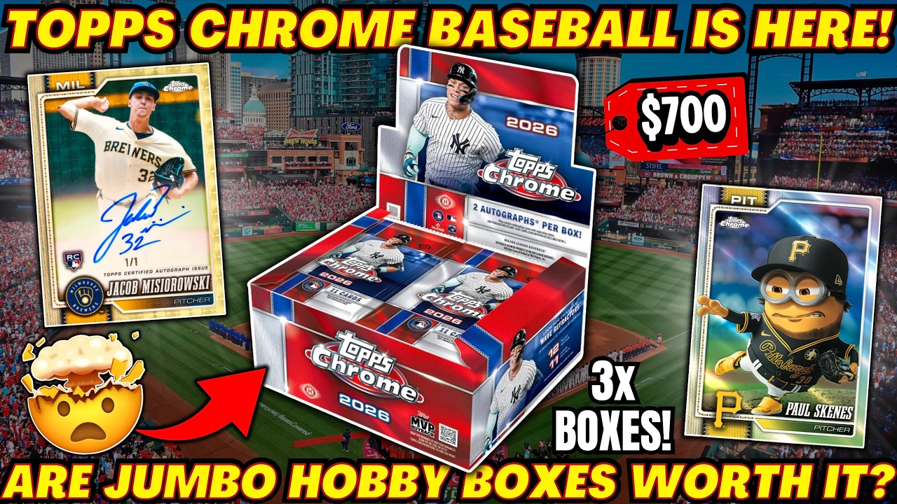 *Карточки Topps Chrome поступили в продажу!!🤯 Обзор большой коллекционной коробки бейсбольных кар...