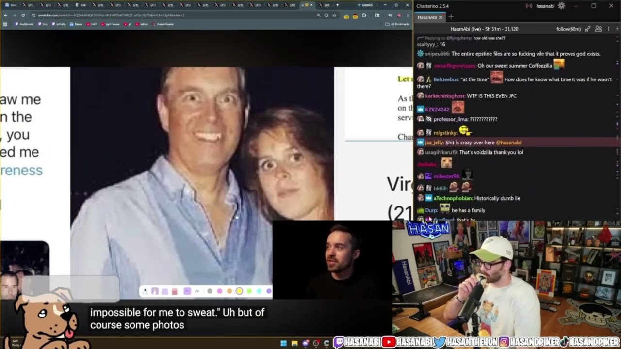 Hasan reacts to Jeffery Epstein, Prince Andrew, Les Wexner and Steve Bannon