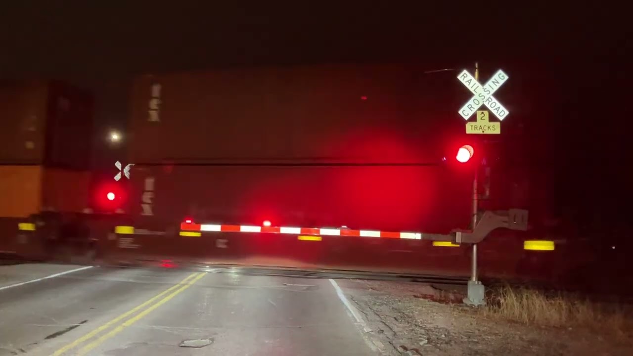 UP 8555 Mixed Freight Train w/ 6 Engines including Mid DPUs East, 192nd St RR Xing, Elkhorn Omaha NE