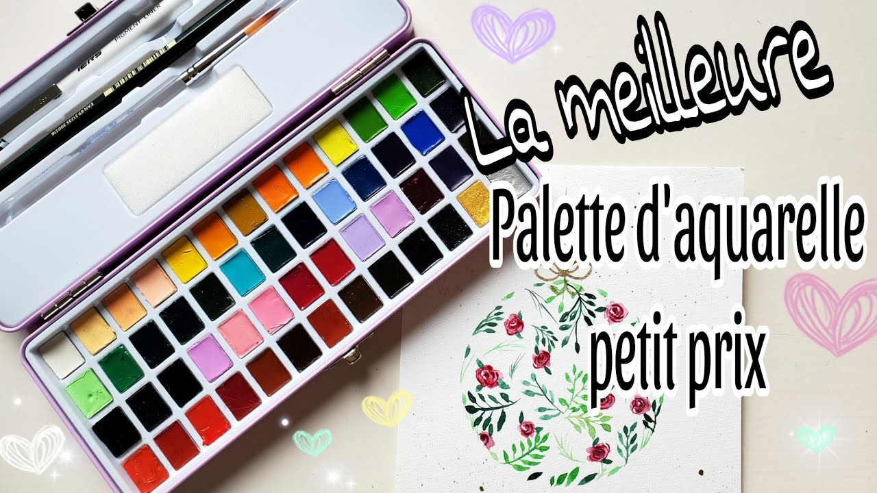 Palette Meiliang 52 couleurs et tutoriel aquarelle