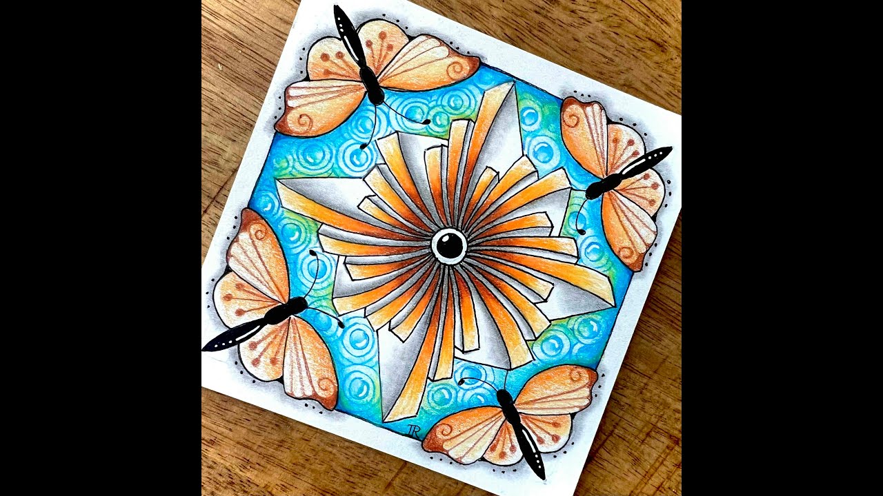 "Where the Butterflies Are"  A Zentangle Inspired Class