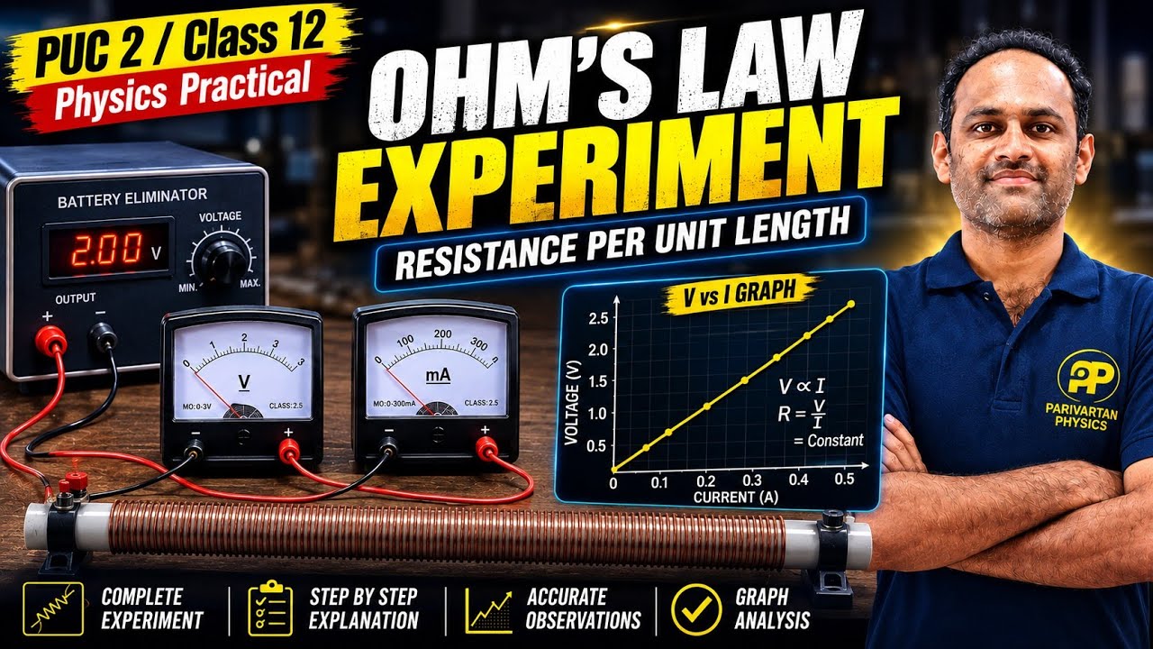 Resistance Per Unit Length of Wire | 2nd PUC Physics Lab Experiments #physicslab #physicsexperiments