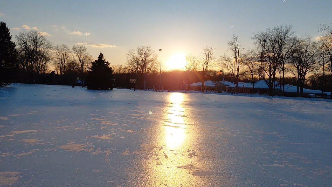 MERCK Sunset on Icy Snow 