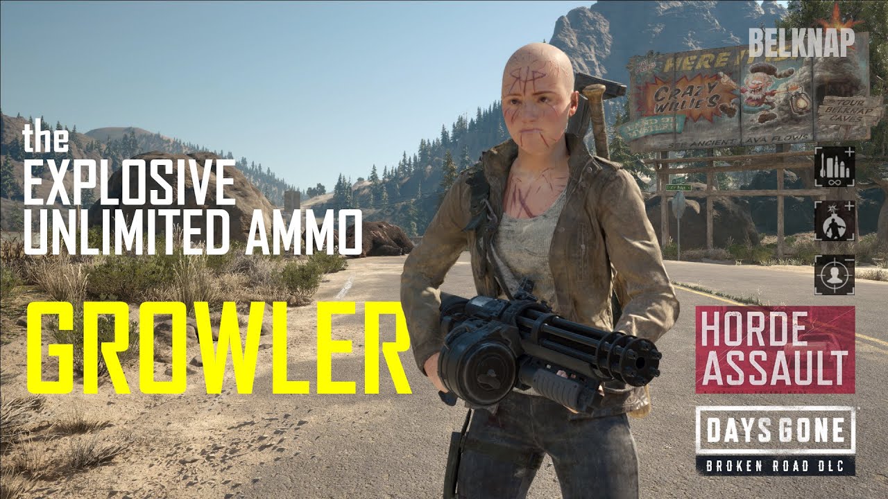 Days Gone | Broken Road DLC | Horde Assault | Belknap | Lisa with the Explosive Unlimited Growler