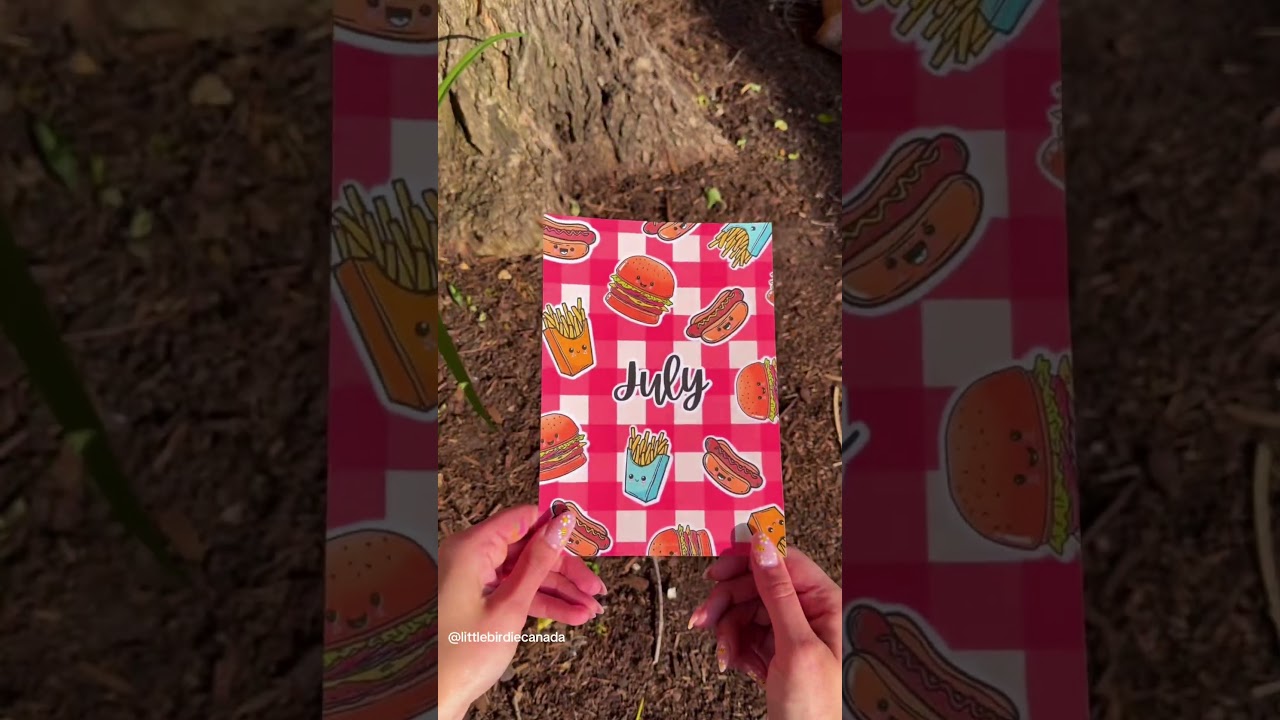 Which July bullet journal theme do you like the most? 🪼✈️🍉🍔 #bulletjournal #july #bujo #journal
