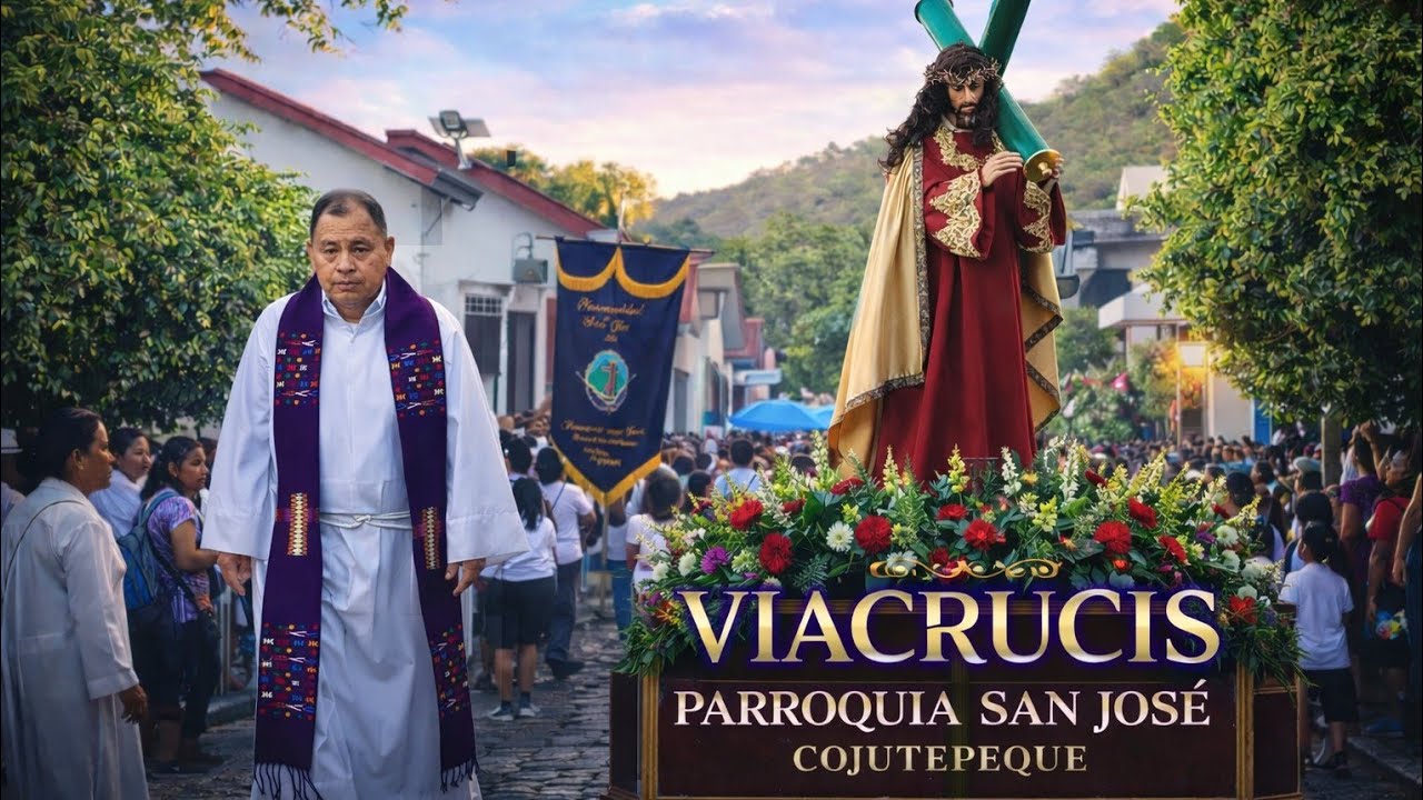 ✝️🙏 Caminando con Fe | Santo Vía Crucis Parroquia San José de Cojutepeque #video #viralvideo #viral