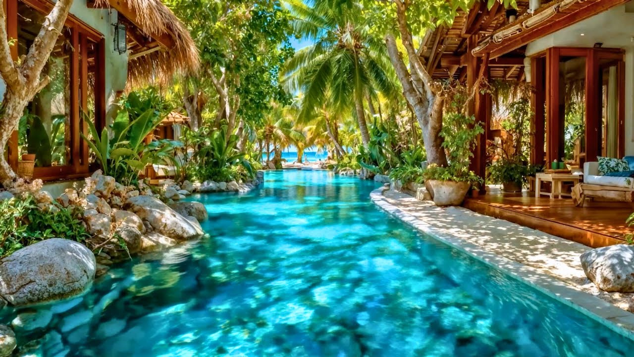 Tropical Bossa Nova Oasis 🌴 Smooth Beach Jazz & Relaxing Sunny Day Vibes