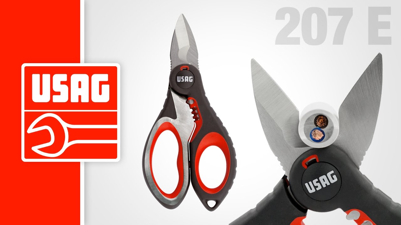 USAG 207 E - Professional scissors for electricians