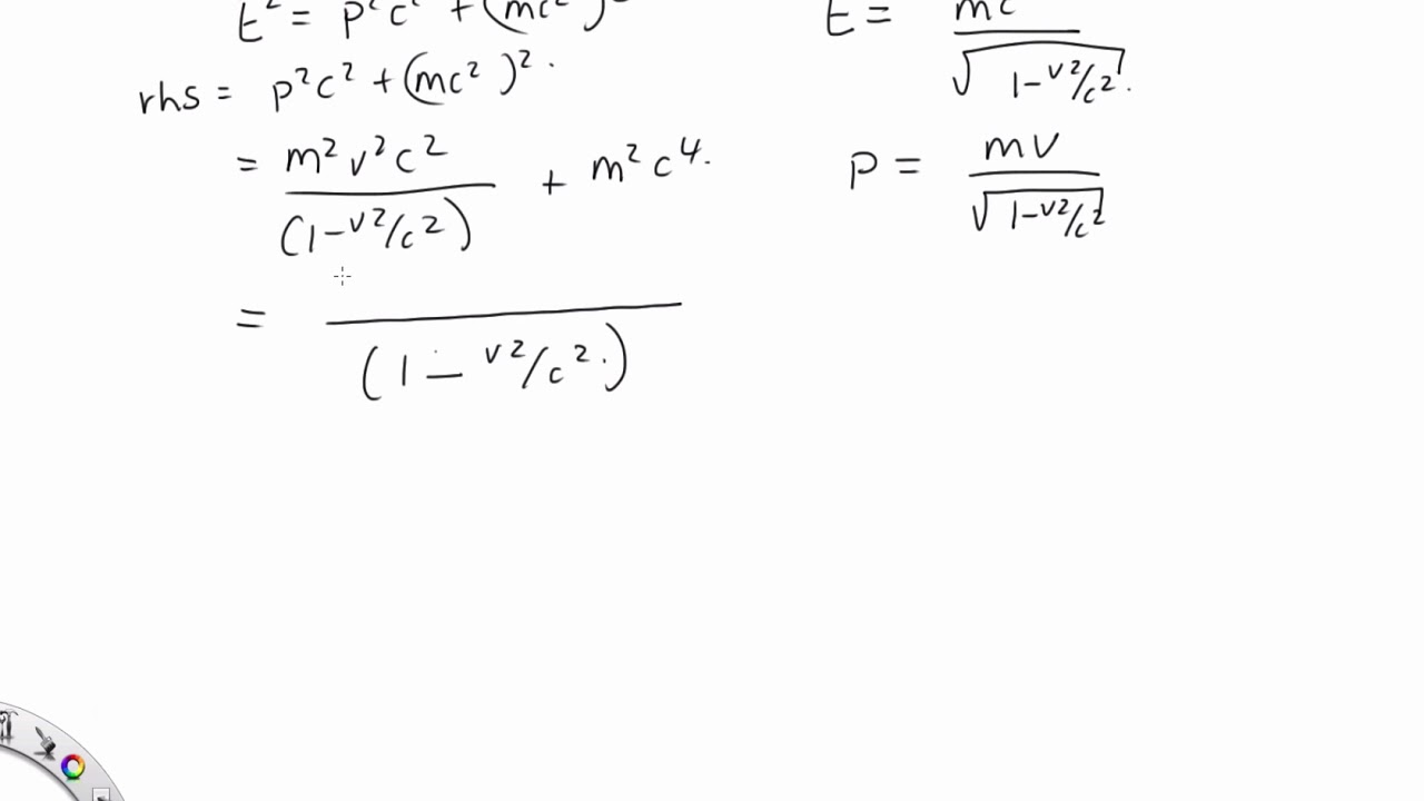Relativistic Energy Equation