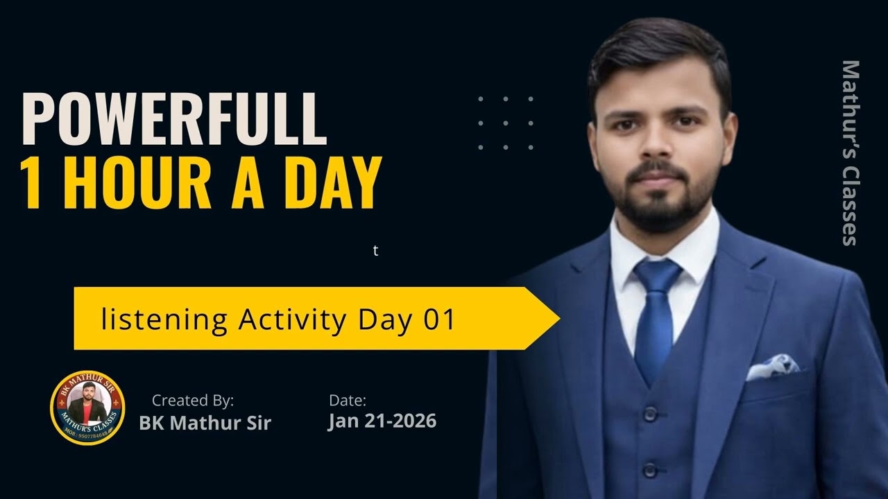 One hour a day 1 #bkmathur#learnenglish#speakingpractice#dailyenglish#viralvideo#trending