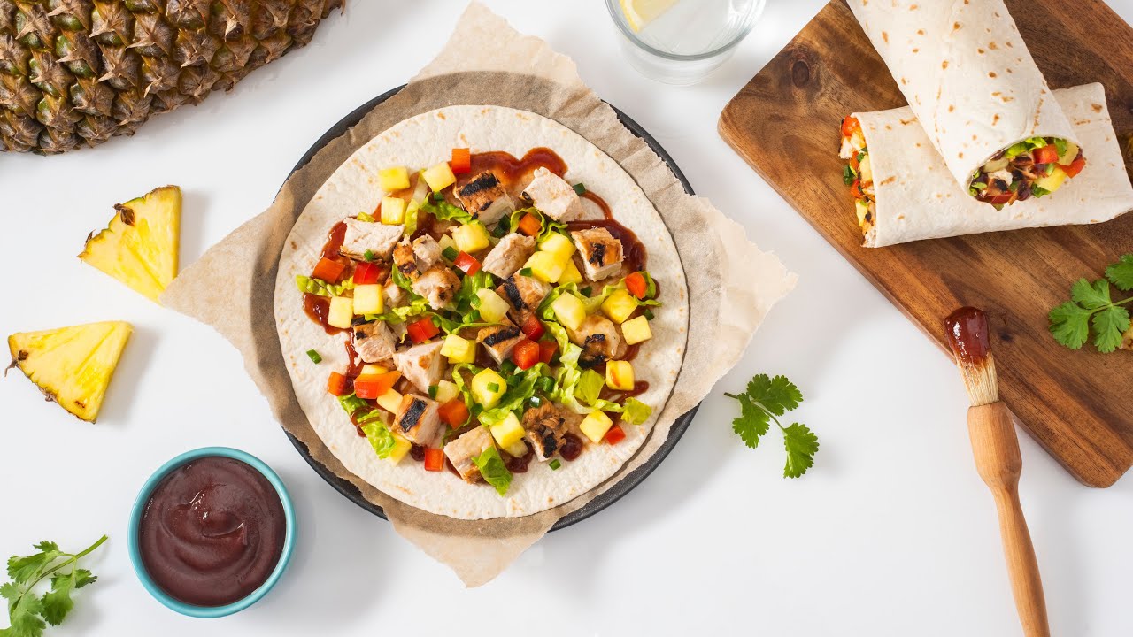 Hawaiian BBQ Chicken Wraps Recipe - Mission Foods