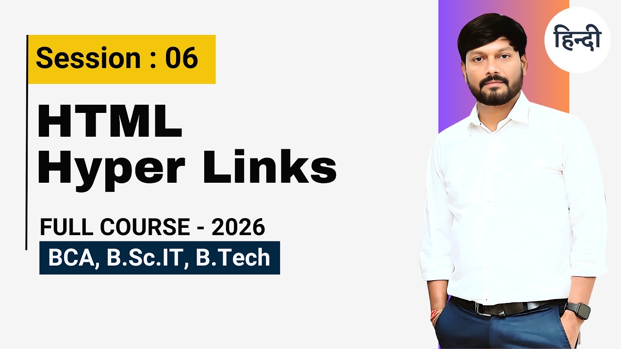 HTML Hyper Links | Internal & External Link Creation | By Prof. Ravi Patel | Tech Classroom
