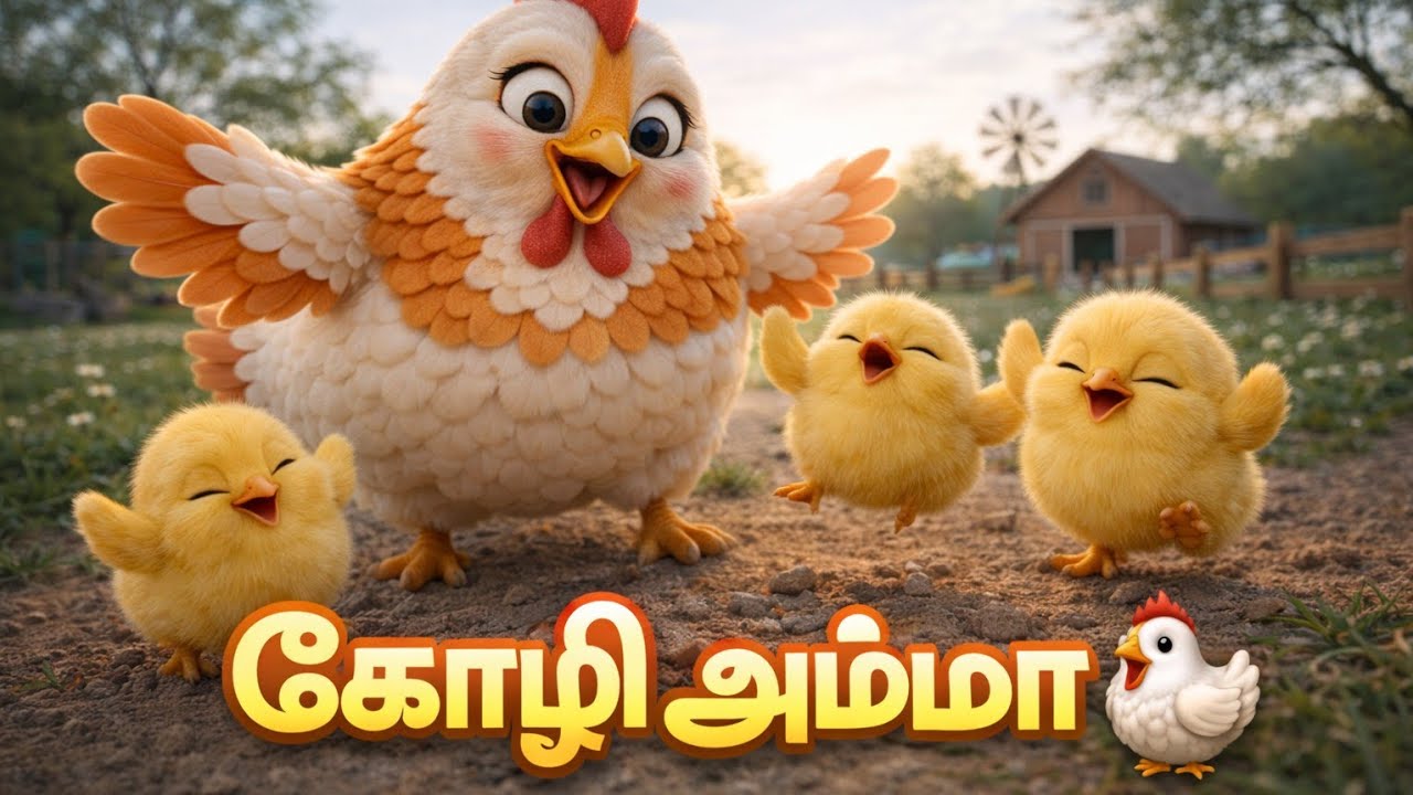 கோழி அம்மா கூப்பிடுதே 🐔| Tamil Nursery Rhyme for Kids | Cute 3D Cartoon
