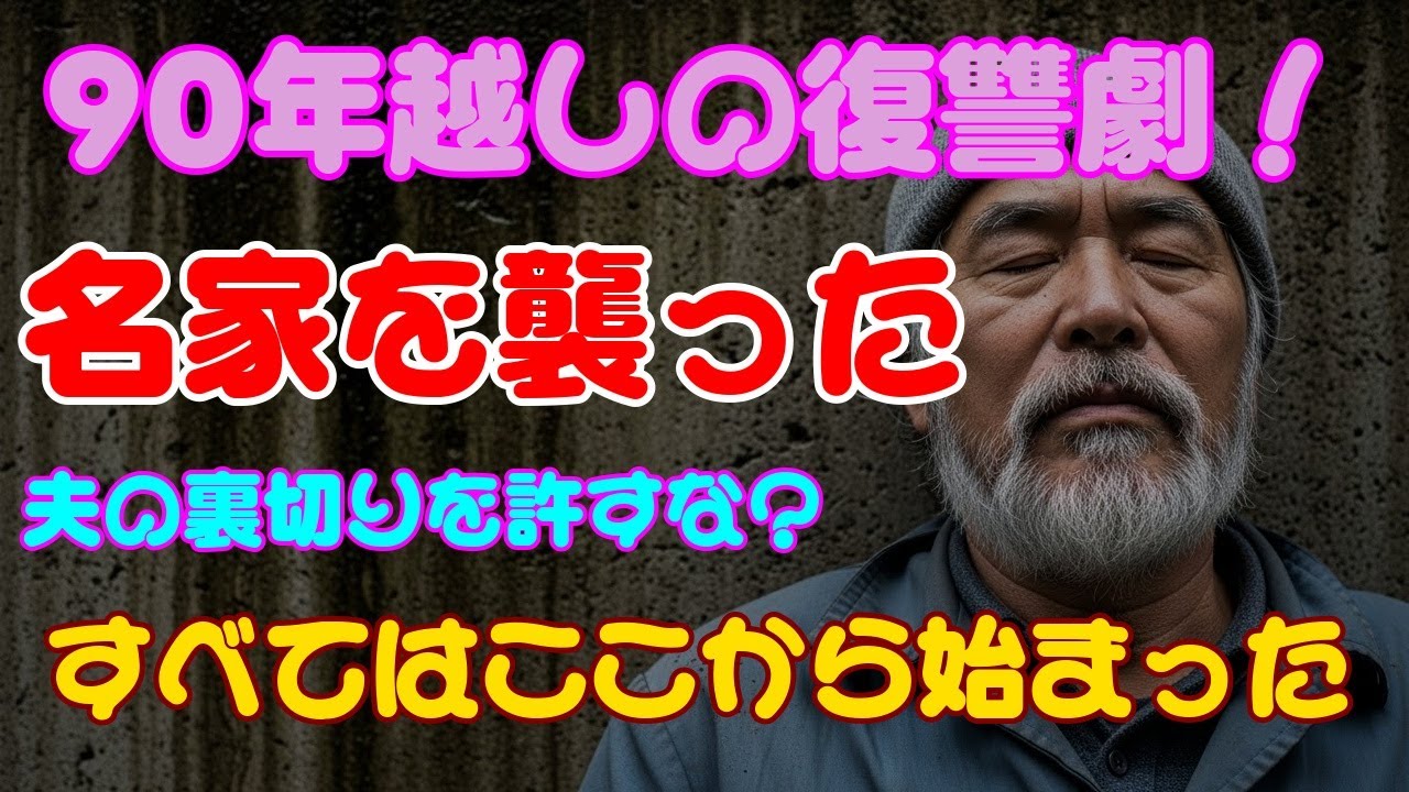 【90歳。名家の闇】穏やかな老女が語る、夫の裏切りと「冷徹な復讐」の果てに得たものとは？