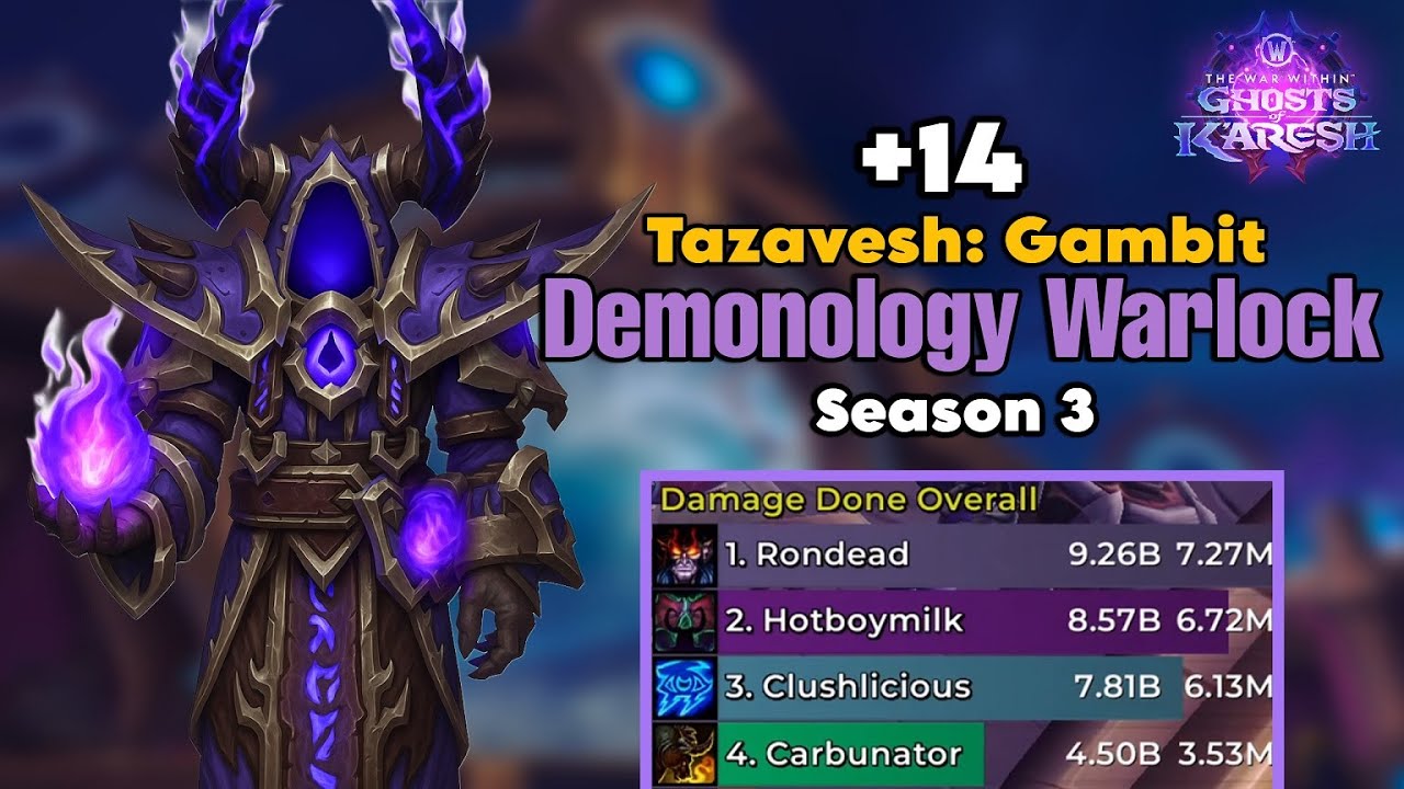 ++14 Tazavesh: So'leah's Gambit | Demonology Warlock | TWW Season 3 Mythic+