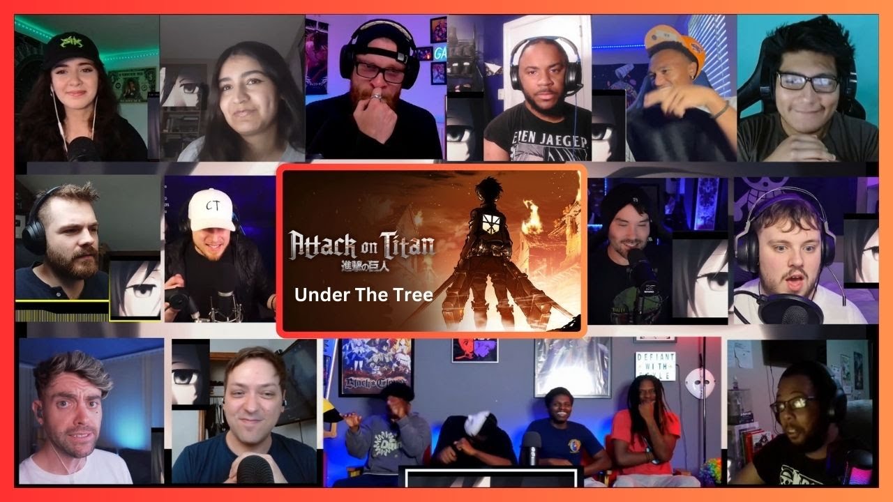 Attack on Titan Opening 8 - Under The Tree Reaction Mashup