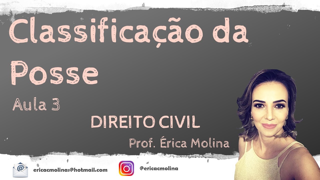 AULA 3 - CLASSIFICAÇÃO DA POSSE