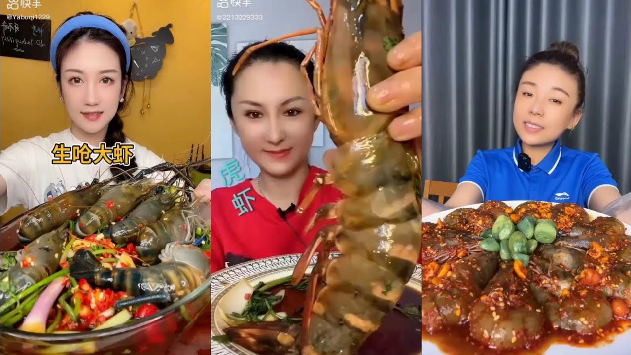 TIGER SHRIMP EATING 🦐 | ASMR | EATING SOUNDS | MUKBANG COMPILATION #45