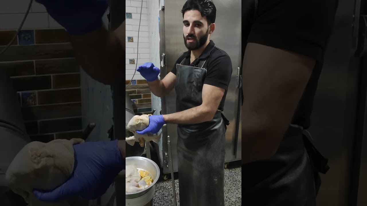 طريقة شك فروج الشواية #عمران_اليونس