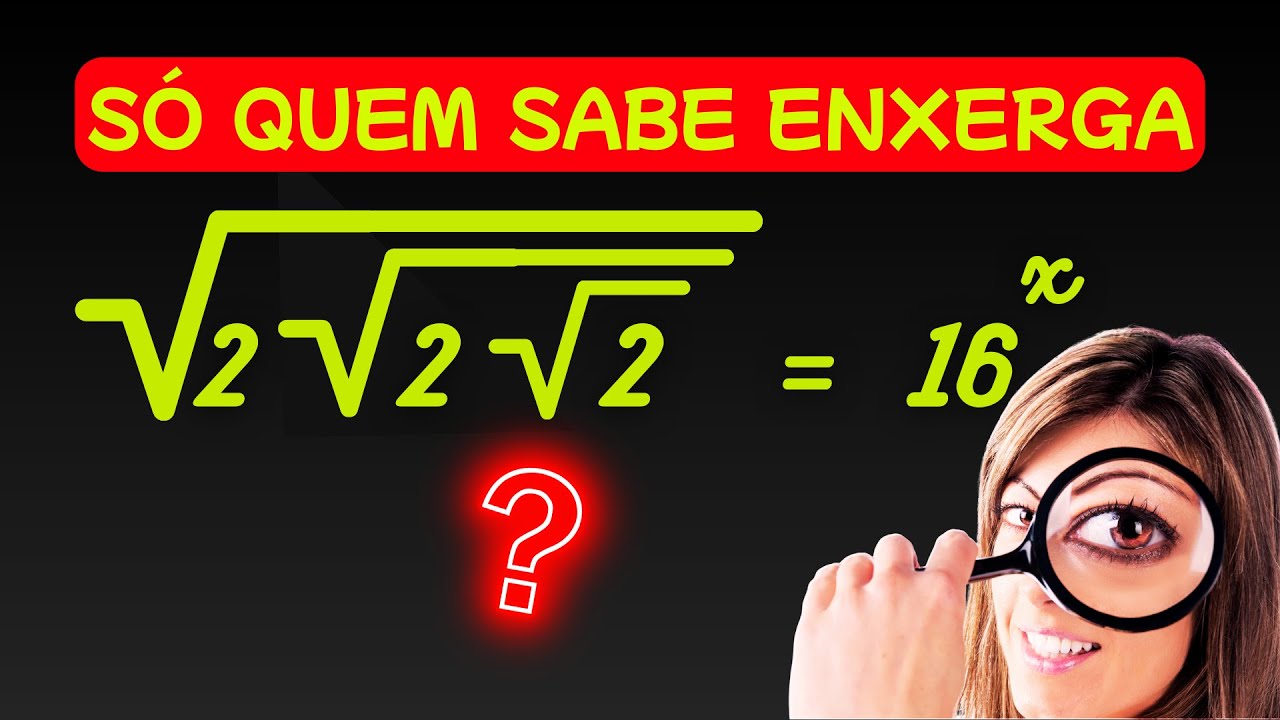 🔥 Equação exponencial com raízes em cadeia | Veja o truque!