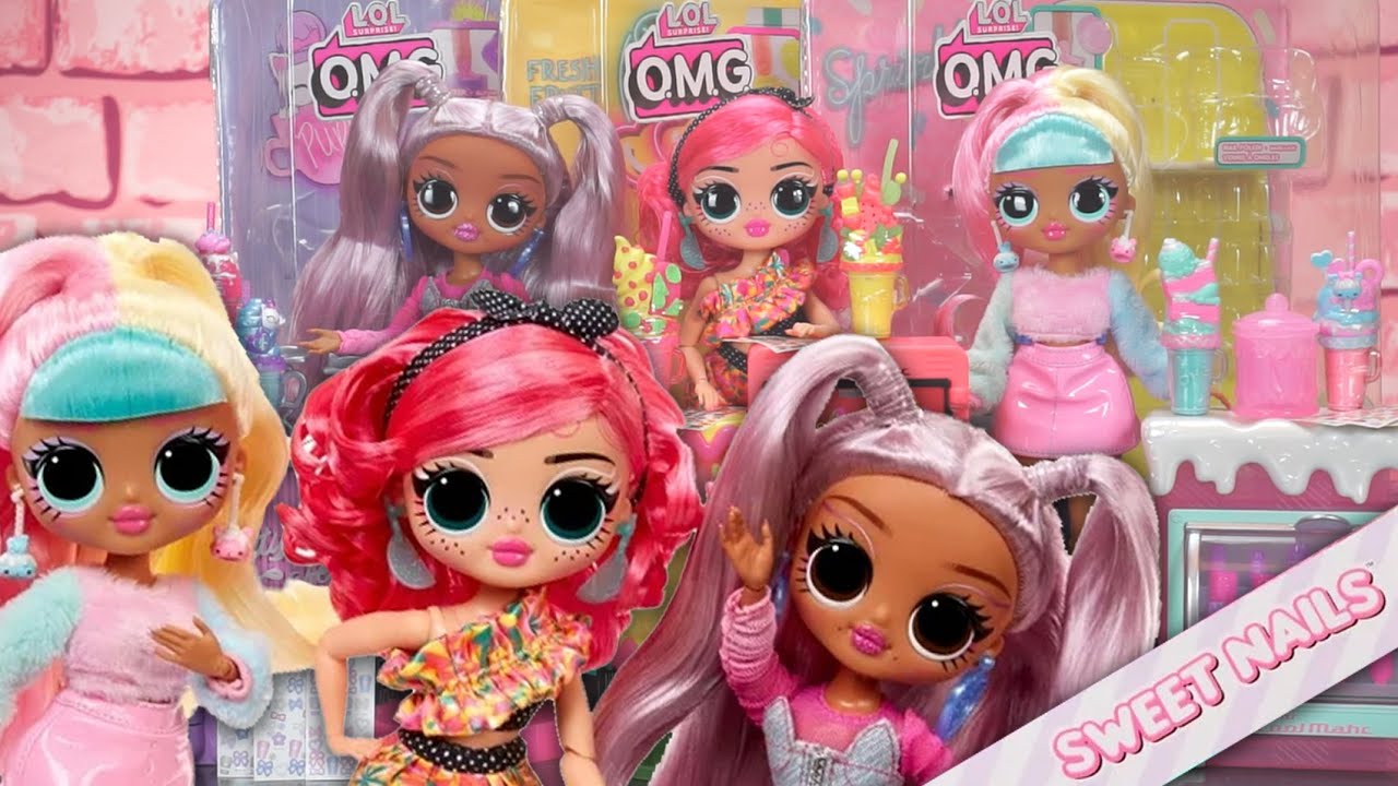 Fast Review LOL OMG Sweet Nails Serie COMPLETA - Candylicious, Kitty K & Pinky Pops! Toys Expression