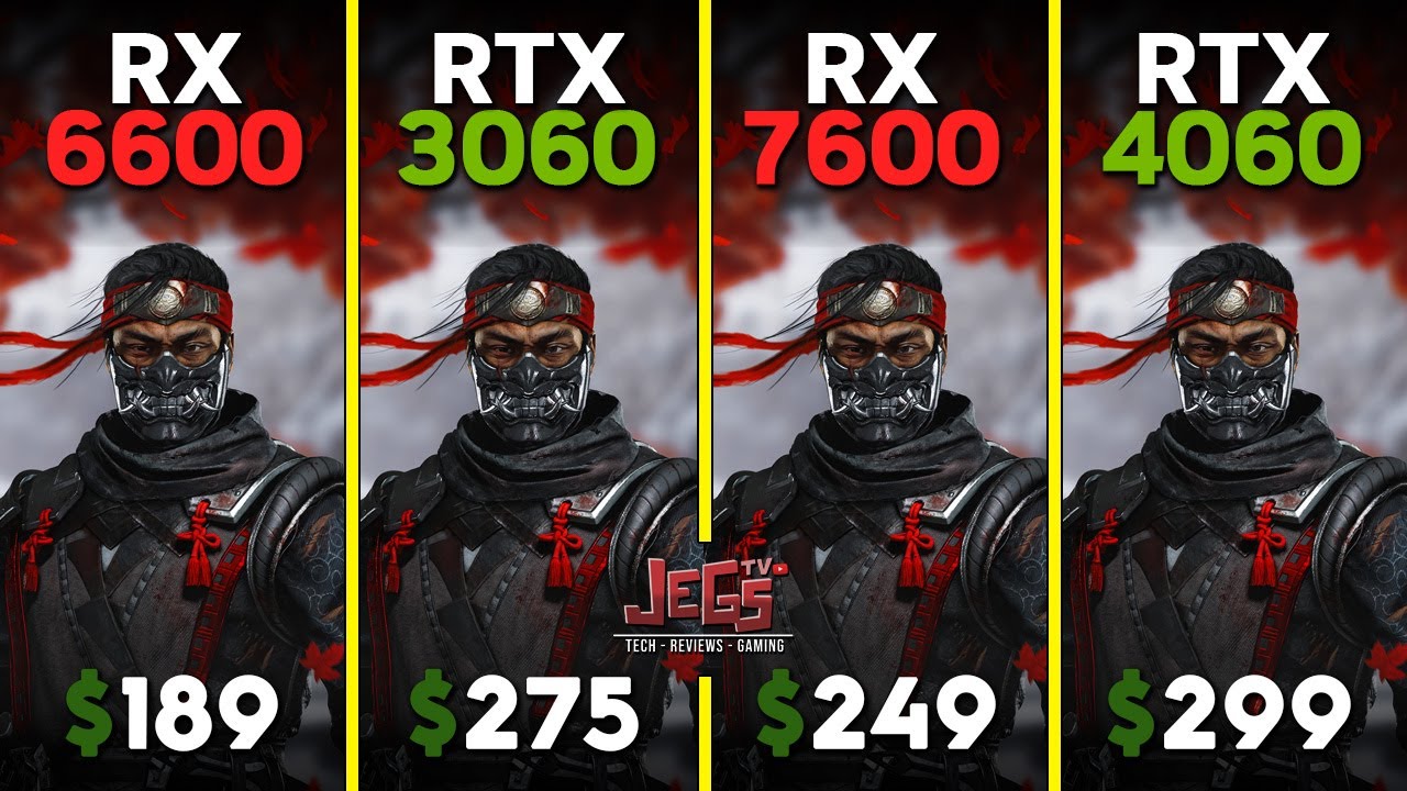 RX 6600 vs RTX 3060 vs RX 7600 vs RTX 4060 | Ryzen 5 7600 | Tested in 15 games