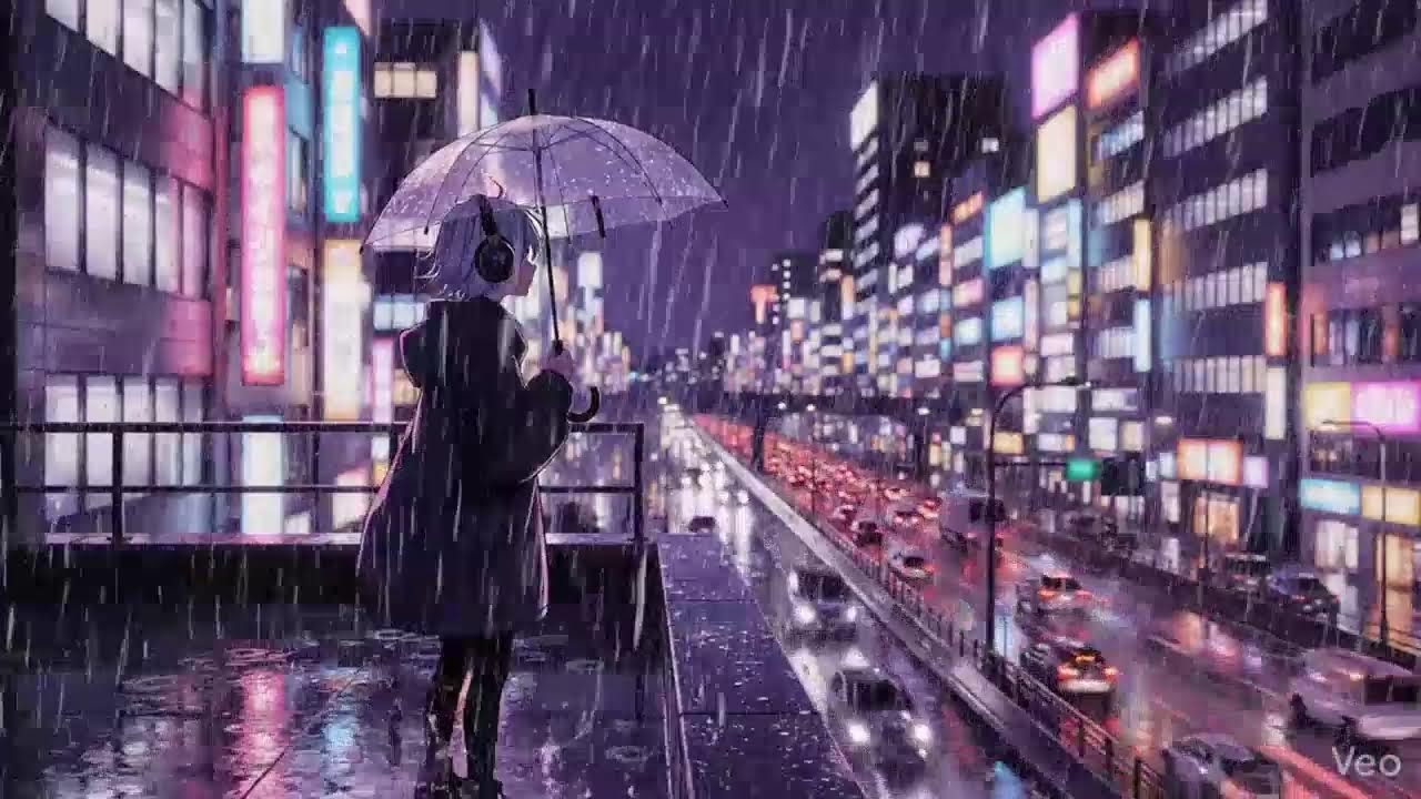 Rainy Night Lofi 🌧️ Japanese Neon City | Chillhop Study Beats