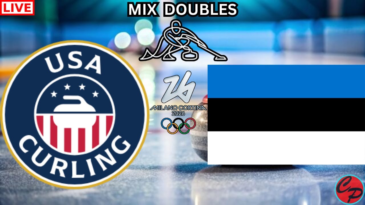 USA vs ESTONIA WINTER OLYMPICS CURLING MIX DOUBLES ROUND ROBIN GAME 7 LIVE GAME CAST & CHAT
