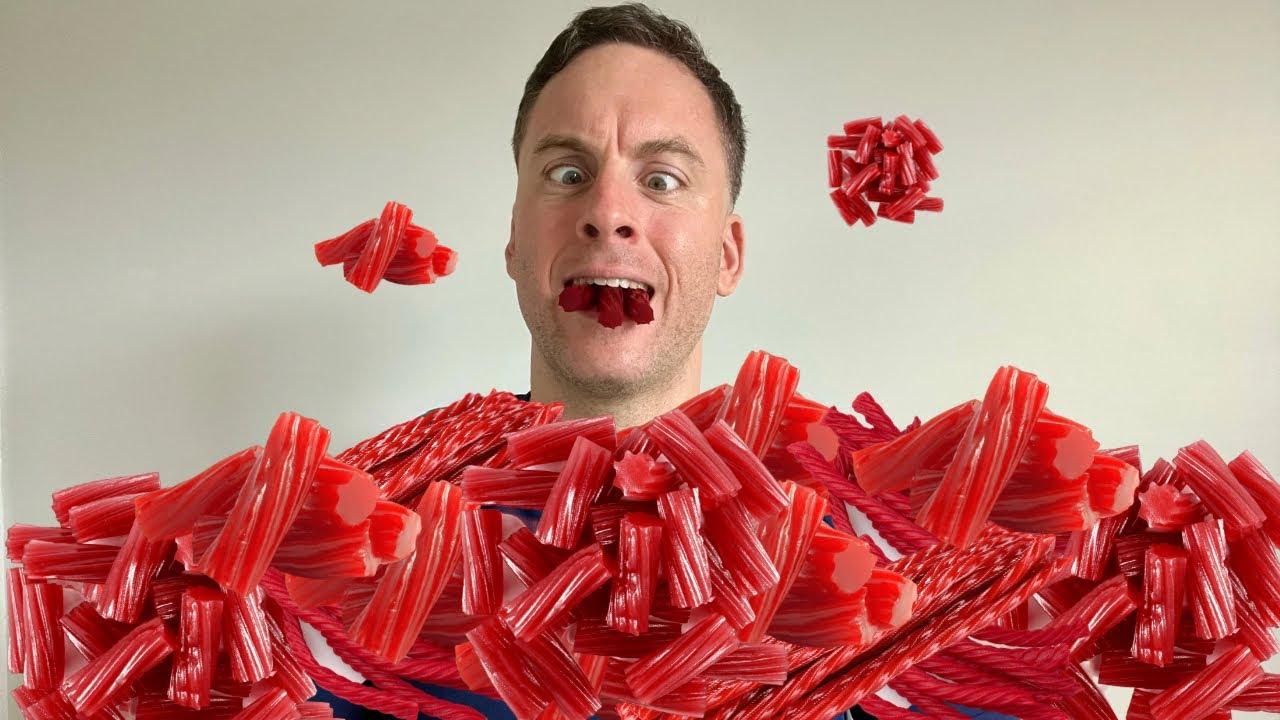 ASMR MUKBANG, Soft & Chewy Red Licorice