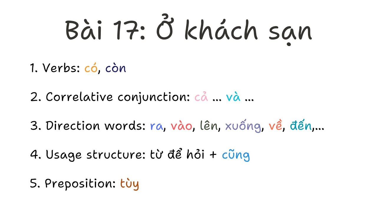 Level A1 #17 Vietnamese Listening Practice In a hotel