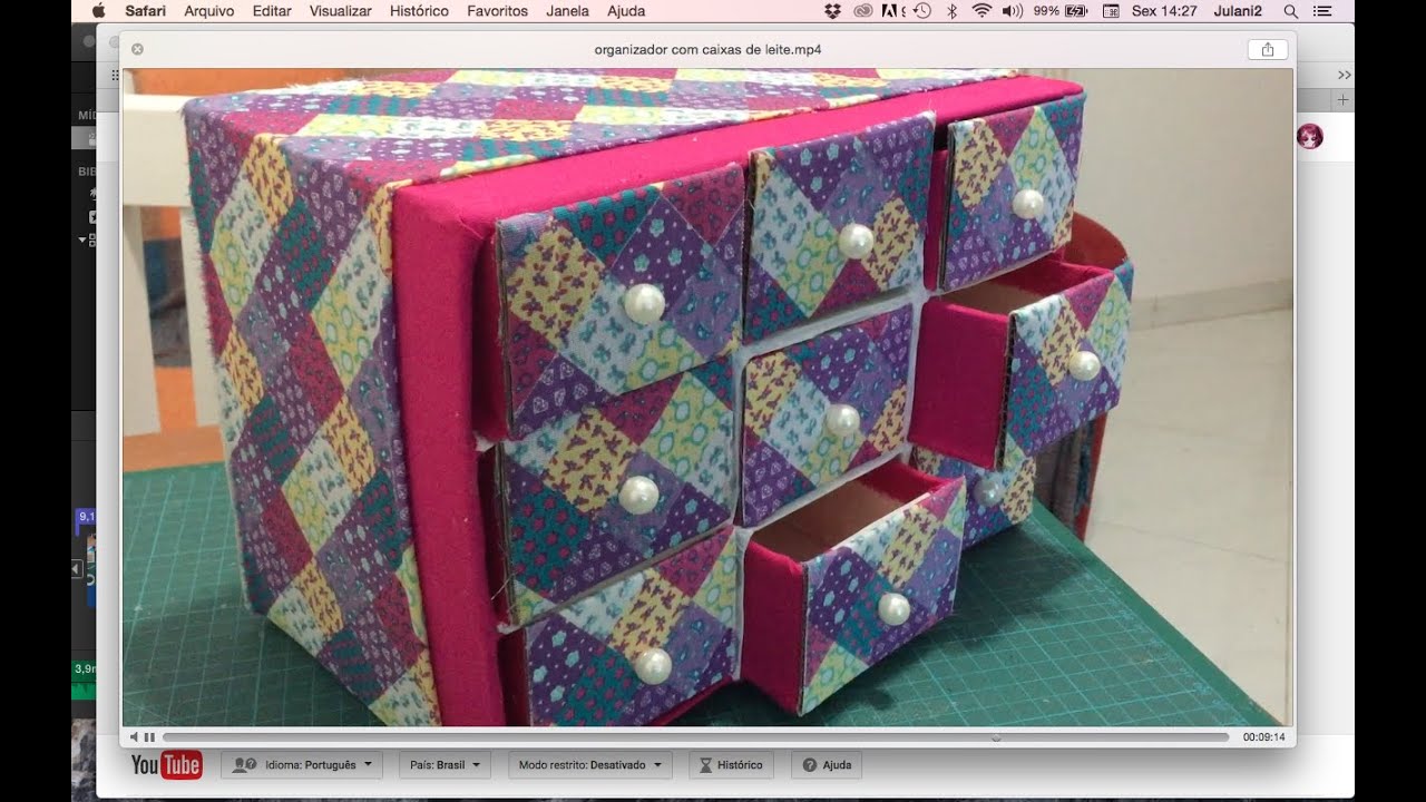 DIY - Organizador porta-trecos #parte 2  ✂️ Artesanato #27