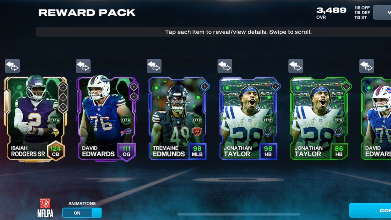Opening 10 TOTW Uncommon+ Packs In Madden Mobile 26
