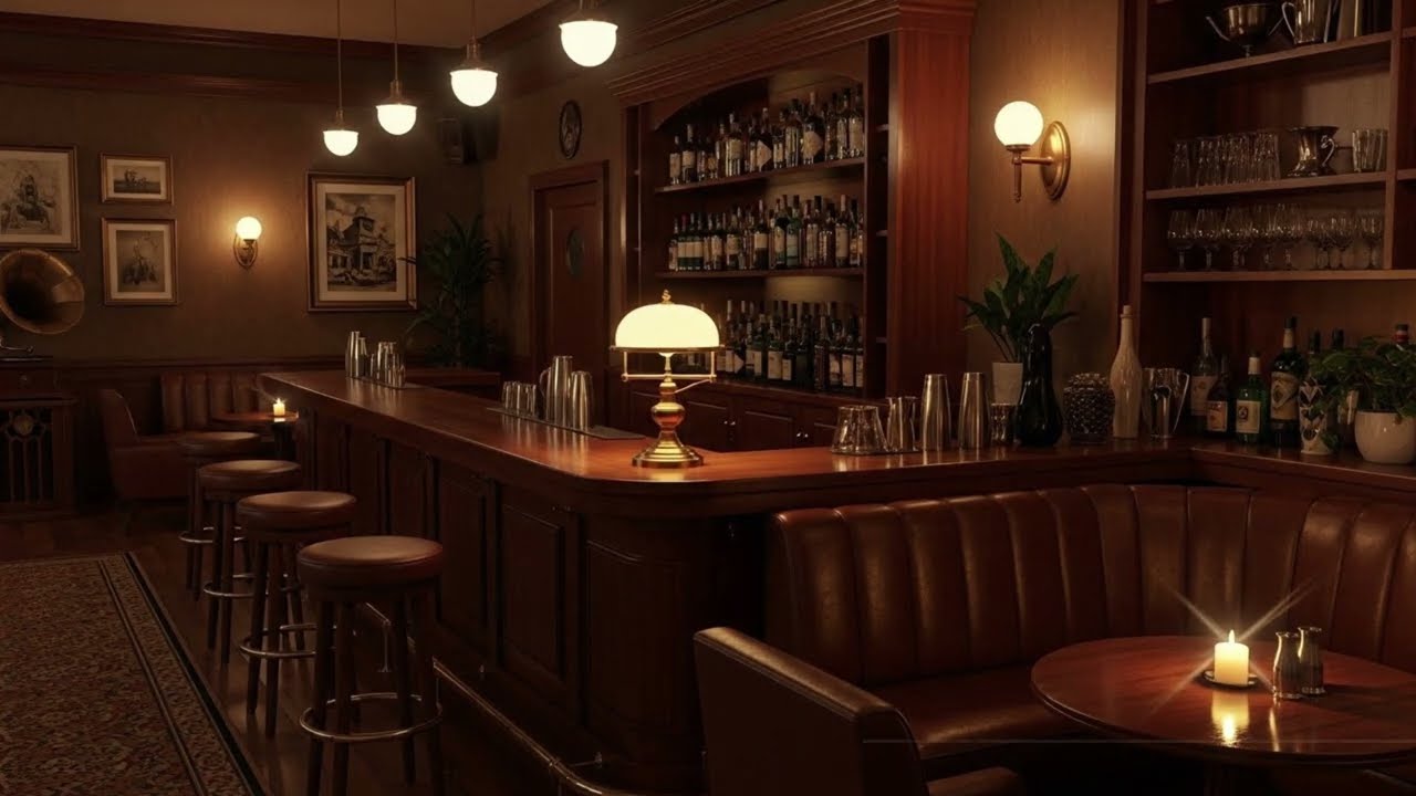 Vintage Lounge Jazz with Rainy Ambience | Cozy Late-Night Background Music