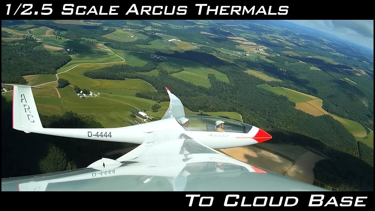Huge R/C Glider Thermals Up INTO The Cloud Base And Vanishes (For A While)