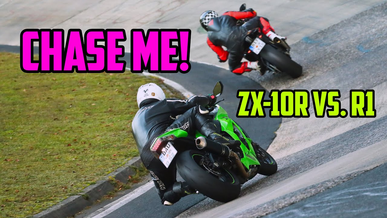 Nürburgring Nordschleife Kawasaki ZX-10R chasing Yamaha R1 pt2
