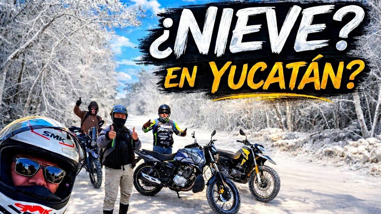 ¿Nieve? Sorpresas en la ruta. Yucatán Off-Road en moto (T1/C32): Brecha Yaxcopoil-Chocholá. 