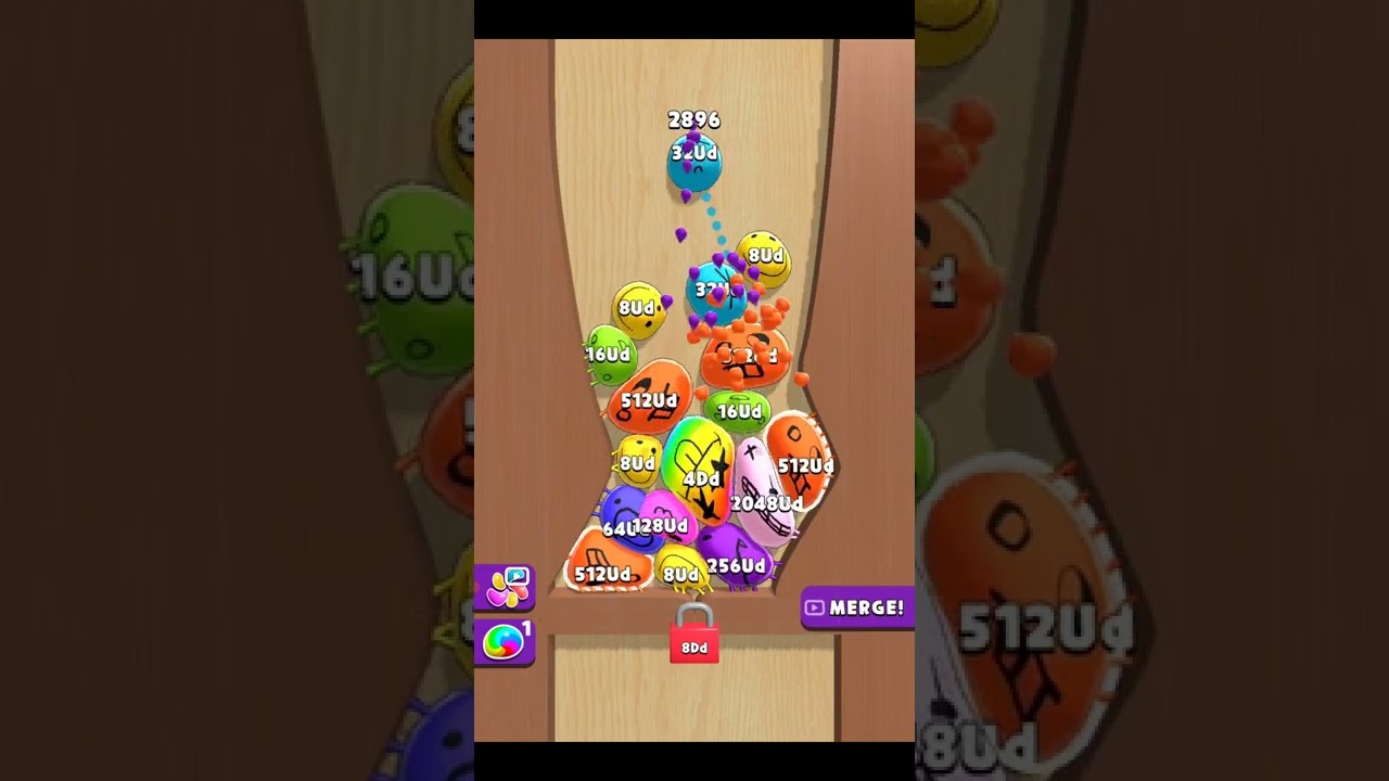 Blob Merge 3D: Blob 2048 undecillion (or 2.048 duodecillion) to 16 duodecillion