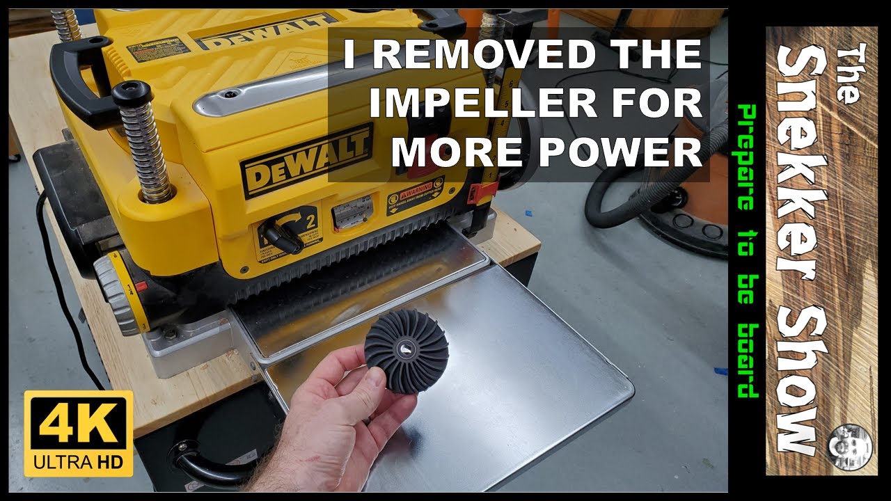 What happens when you remove the impeller from the planer?