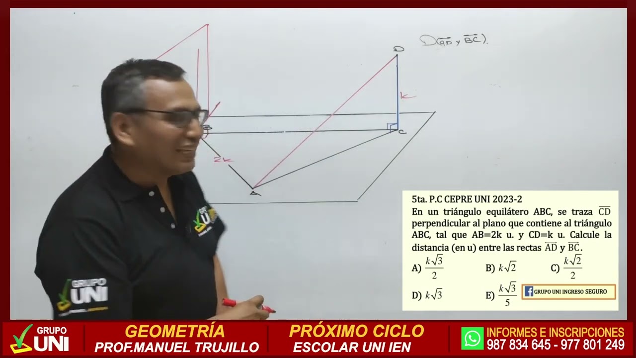 DISTANCIA ENTRE RECTAS CRUZADAS