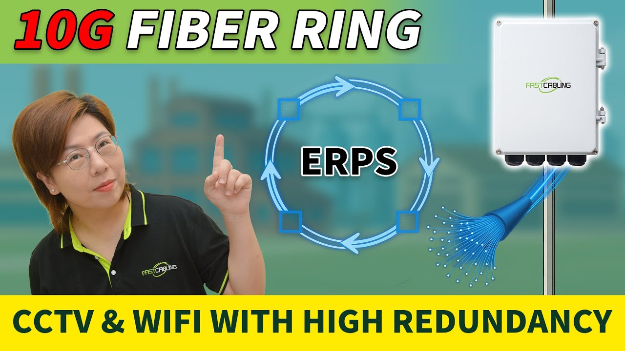 10G Fiber Ring Network with PoE for Industrial Manufacturing | Redundant Backbone Setup