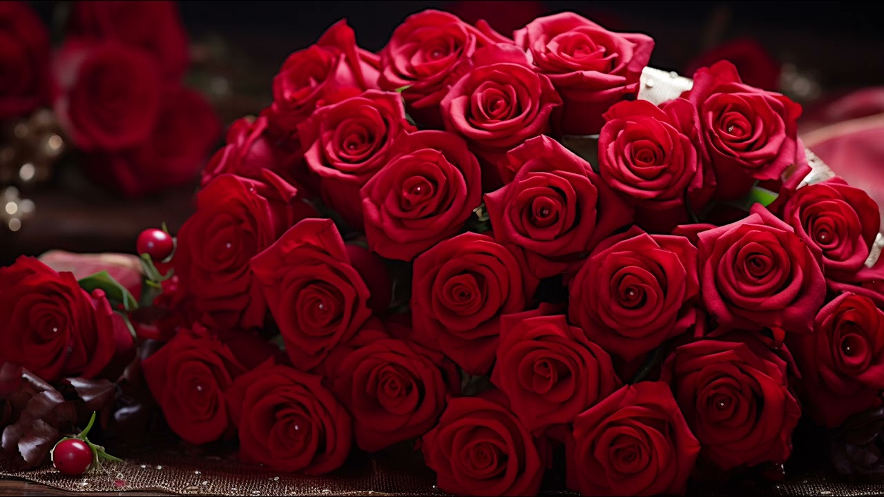 TV Art Screensaver | Red Roses | Valentine's Day | Wedding | Anniversary