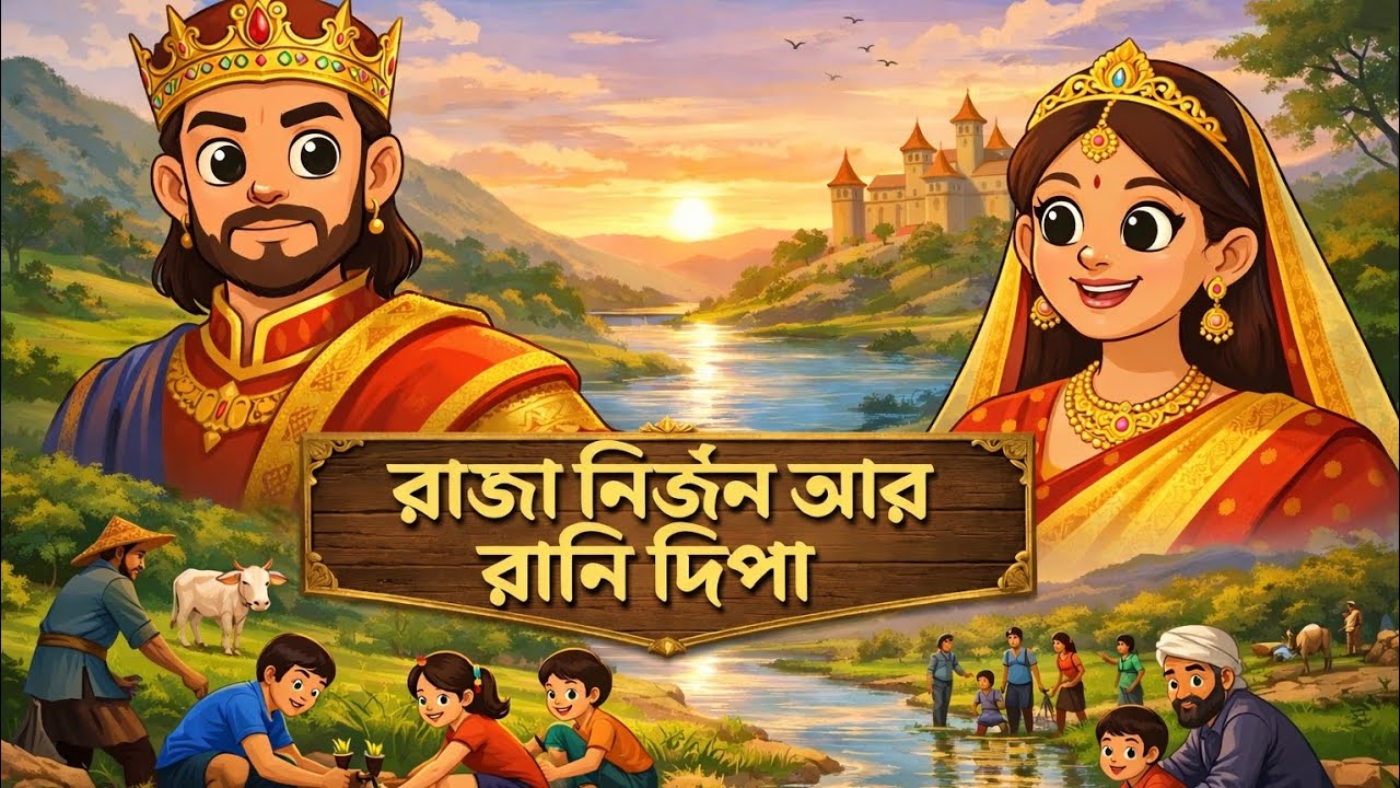 রাজা নির্জন আর রানি দীপা | ভুল থেকে শেখার গল্প | Golpo Motion |  Bangla Animation Story