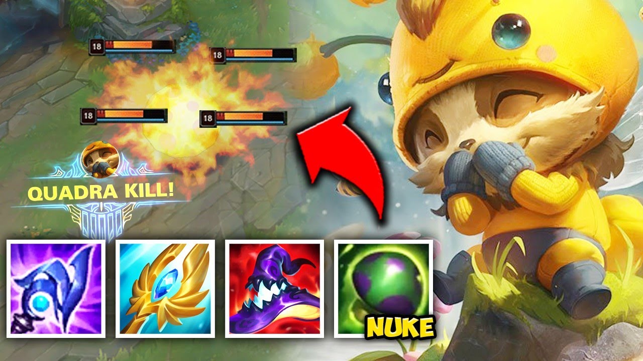 WHEN ONE TEEMO SHROOM KILLS 4 ENEMIES AT ONCE! (NUCLEAR SHROOMS) - League of Legends