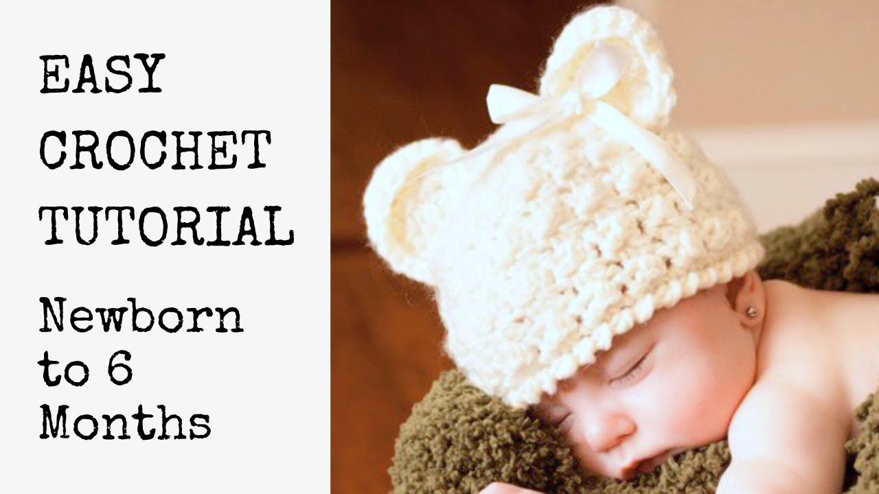 How to Make a Crochet Baby Bear Hat - Baby Bear Hat Tutorial